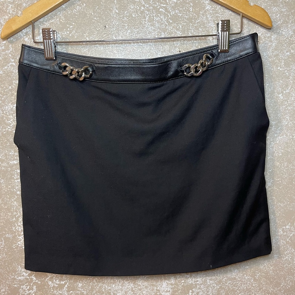 Saint Laurent Black Chain Mini Skirt